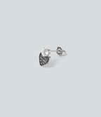 Heart-Shaped Earrings — Silver — additional view
