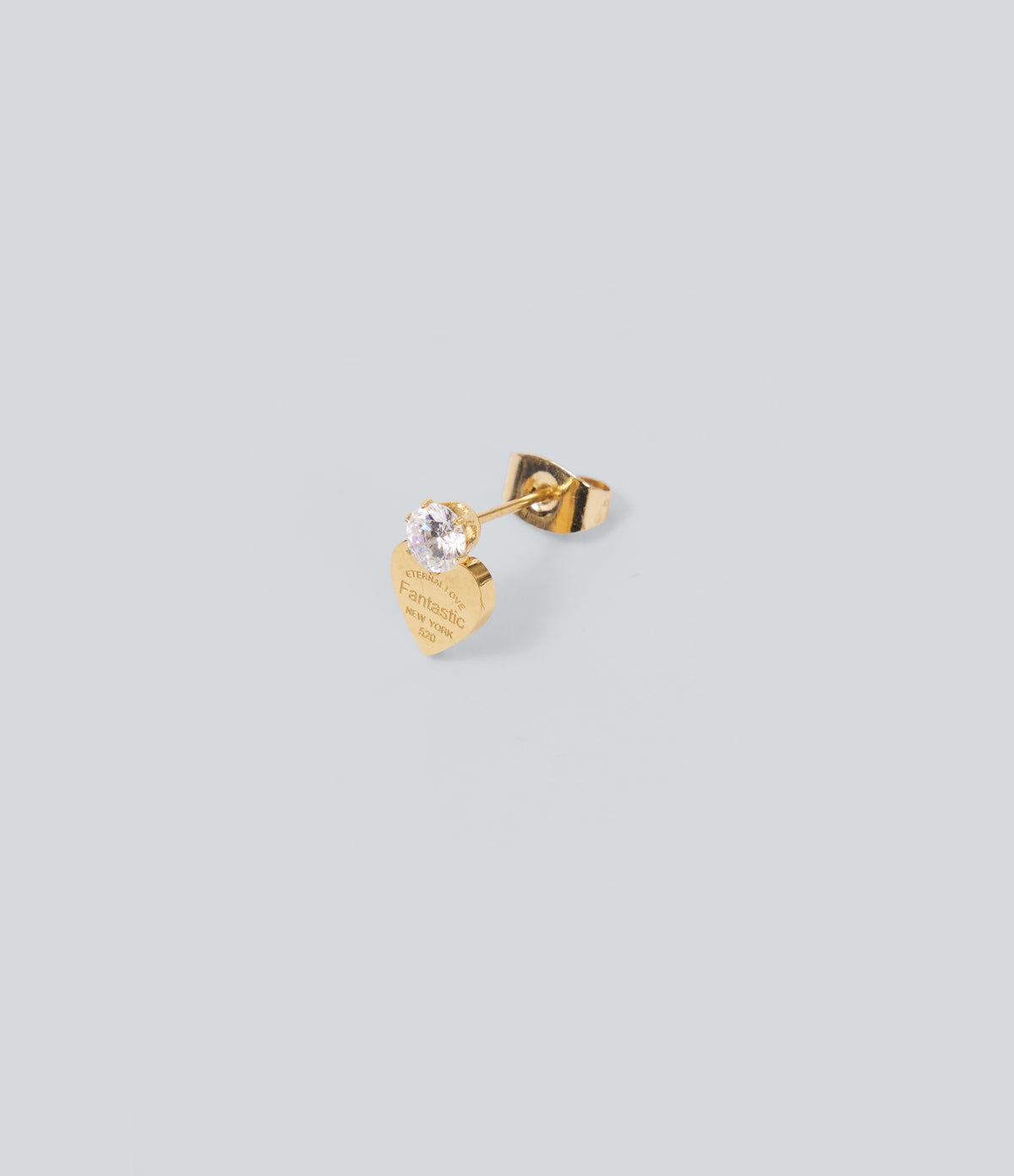 Heart-Shaped Earrings — Gold — view 2