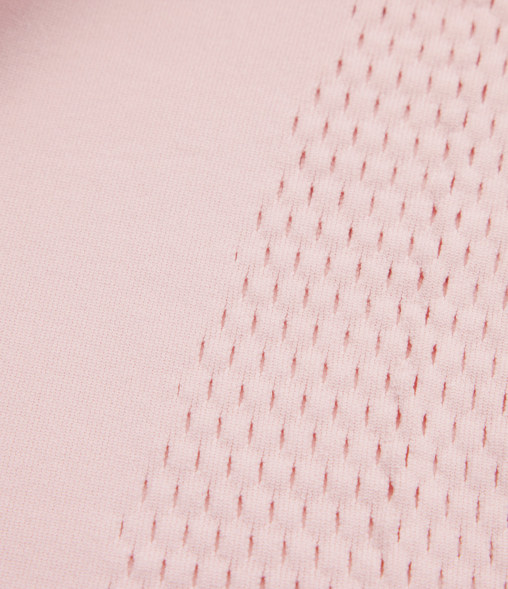 OneForm Seamless Flow Lapel Color Block Breathable Mesh Tennis Tank Top — Mauve Morn — view 8