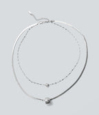 Pendant Necklace Set — Silver — view 4
