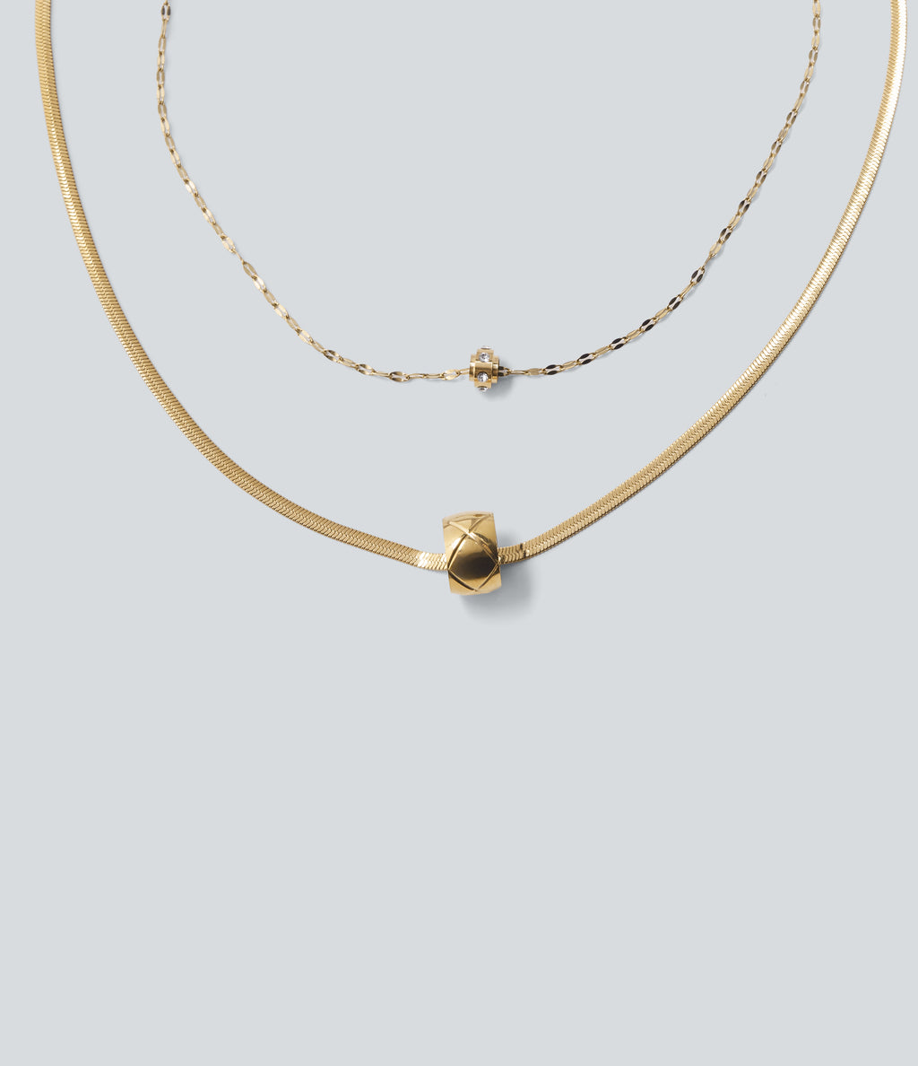 Pendant Necklace Set — Gold — view 2