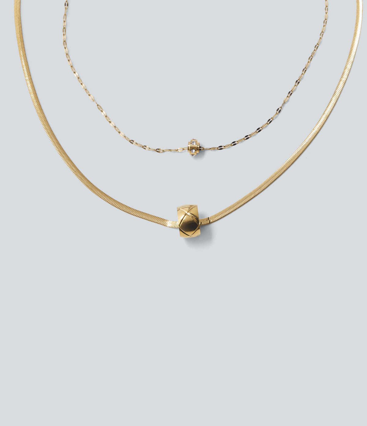 Pendant Necklace Set — Gold — view 2
