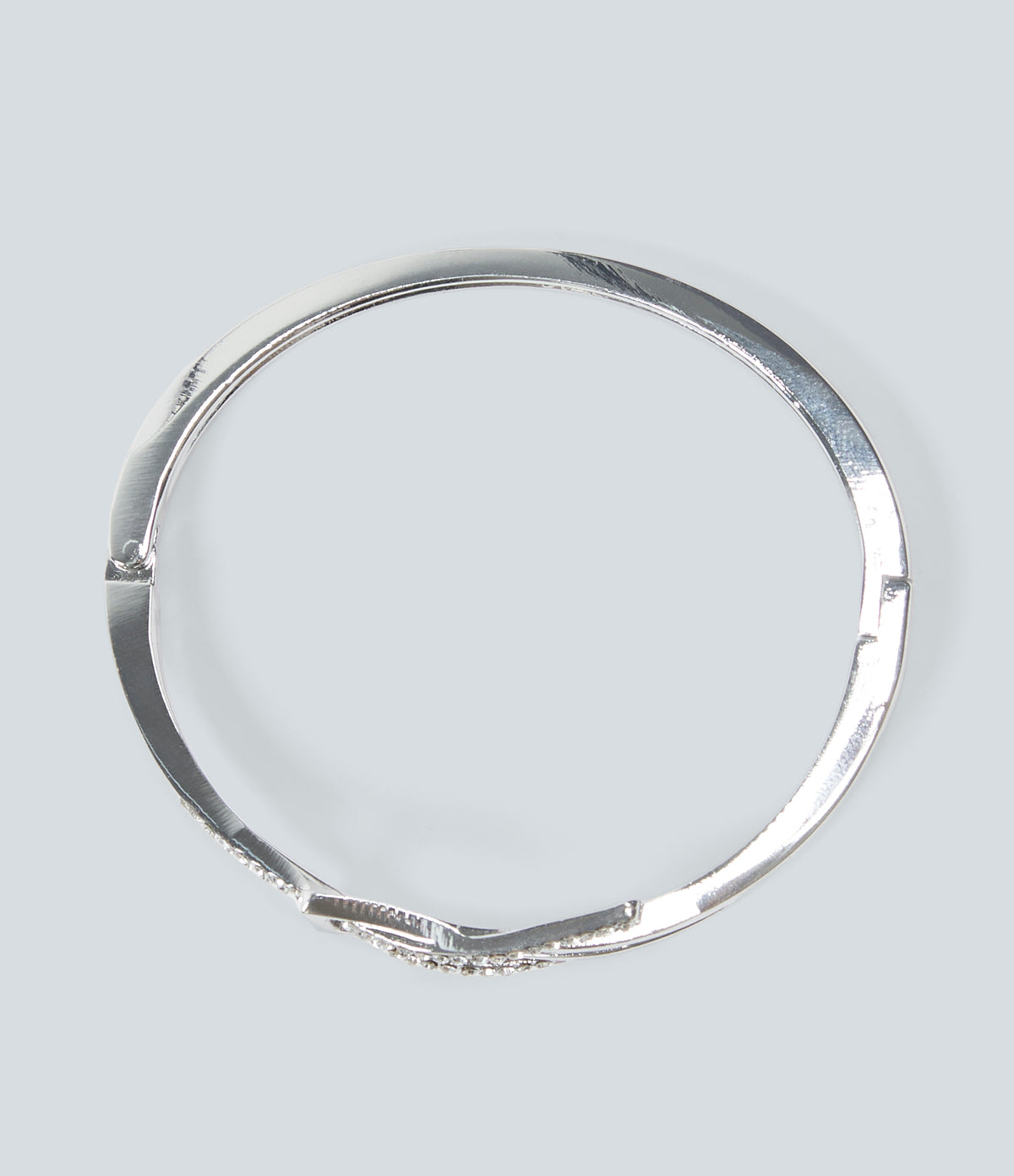 Zinc Alloy Rhinestone Bracelet — Silver — additional view