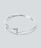 Zinc Alloy Rhinestone Bracelet — Silver — view 4