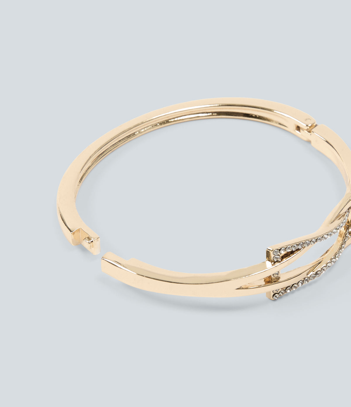Zinc Alloy Rhinestone Bracelet — Gold — view 3