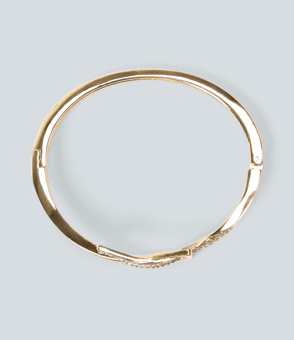 Zinc Alloy Rhinestone Bracelet — Gold — view 2