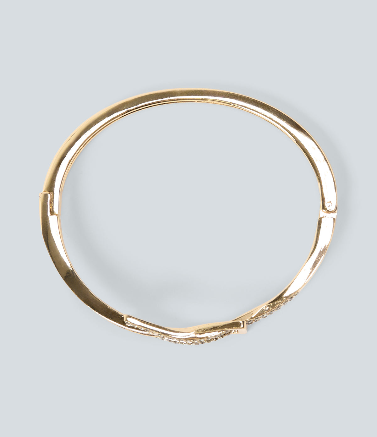 Zinc Alloy Rhinestone Bracelet — Gold — view 2