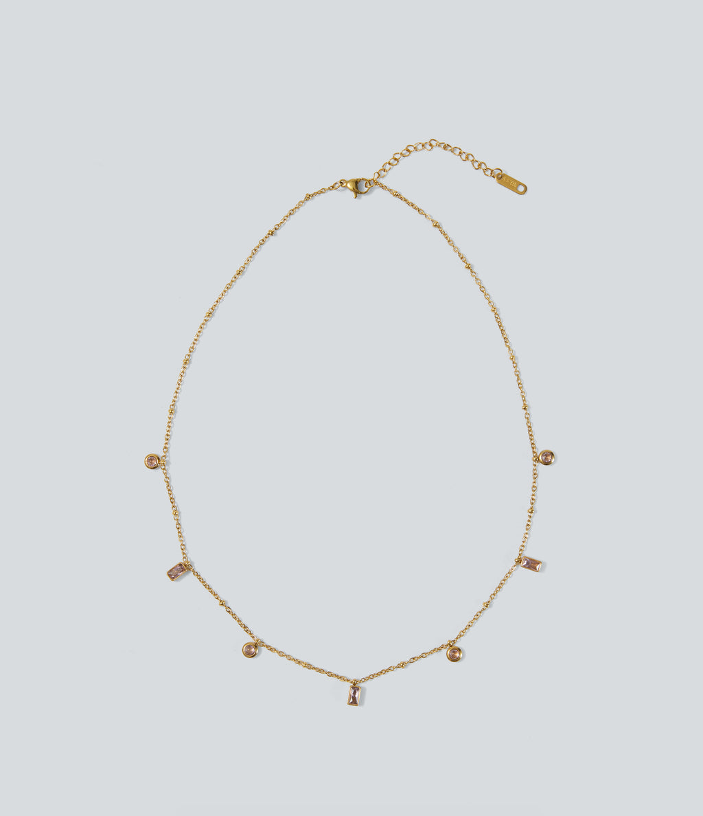 Stainless Steel Plain Necklace — Gold — view 1