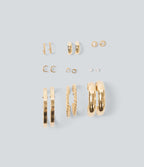 9 Pairs Alloy Earrings Set — Gold — view 2