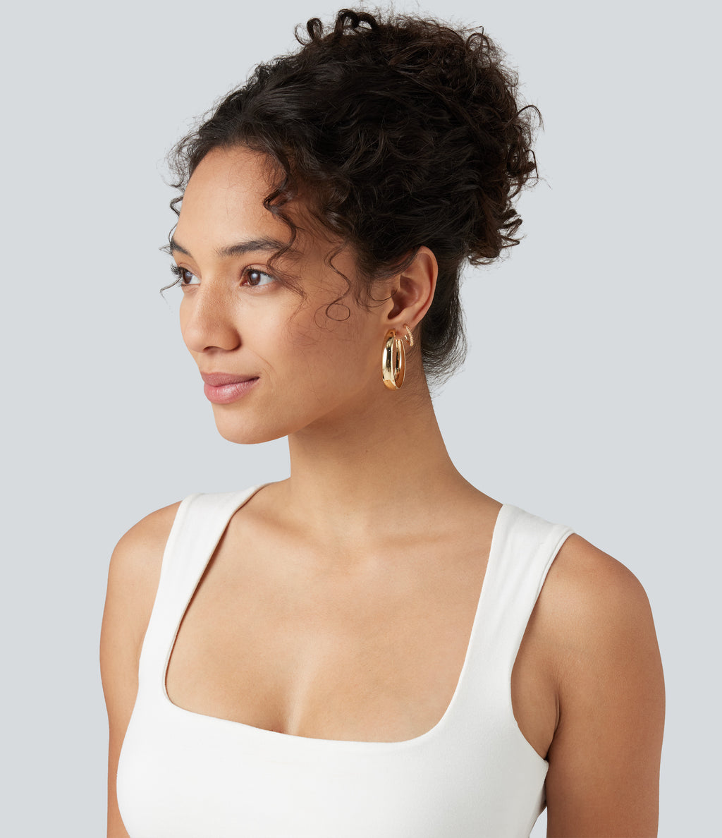 9 Pairs Alloy Earrings Set — Gold — view 5