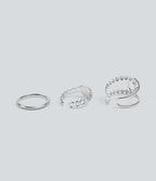 Plain Rings Set — Silver — view 2