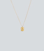 Stainless Steel Moon Pendant Necklace — Gold — view 2