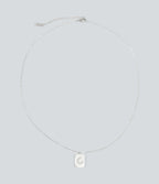 Stainless Steel Moon Pendant Necklace — Silver — view 4