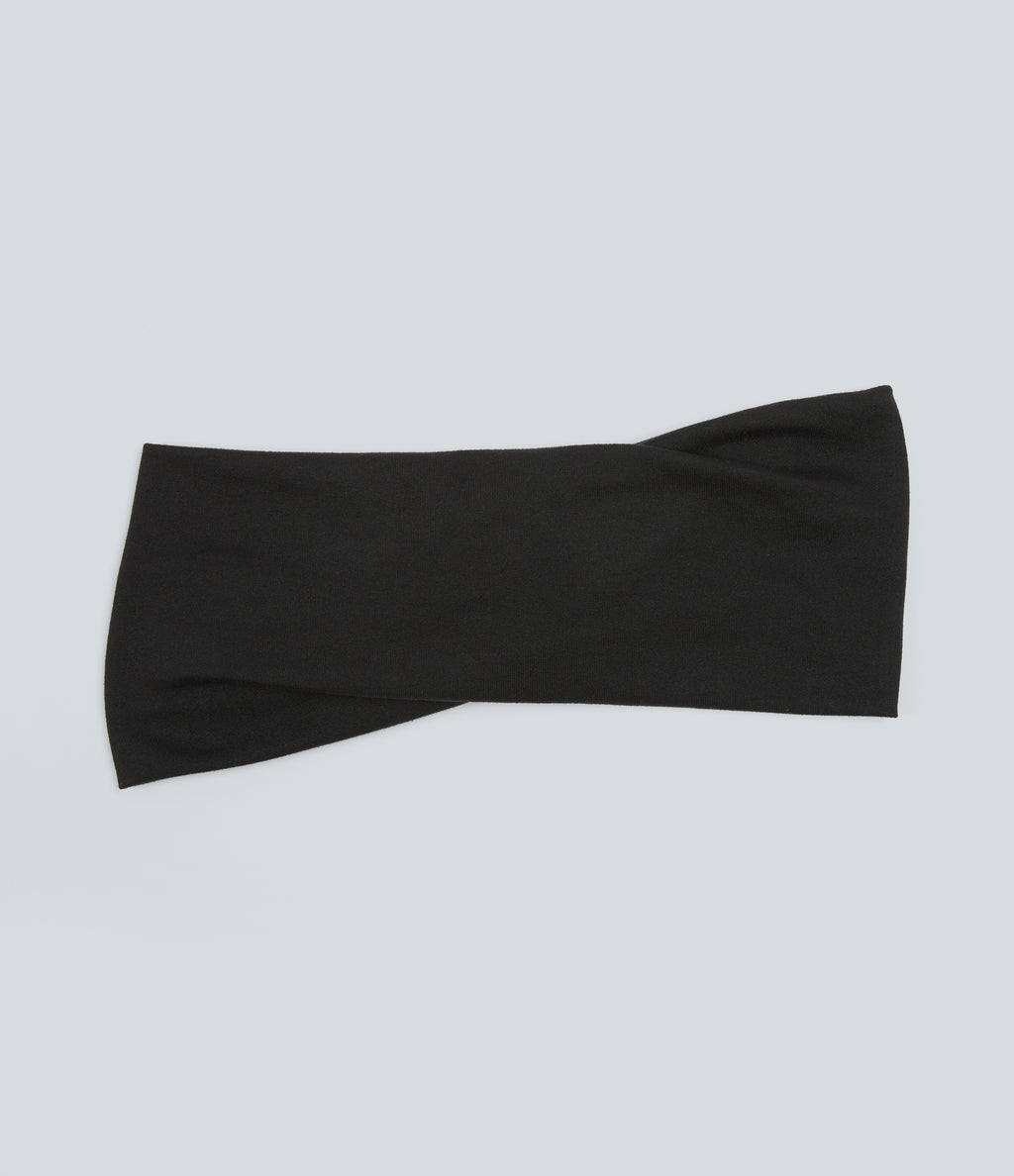 Plain Moisture-Wicking Headband — Black — view 1
