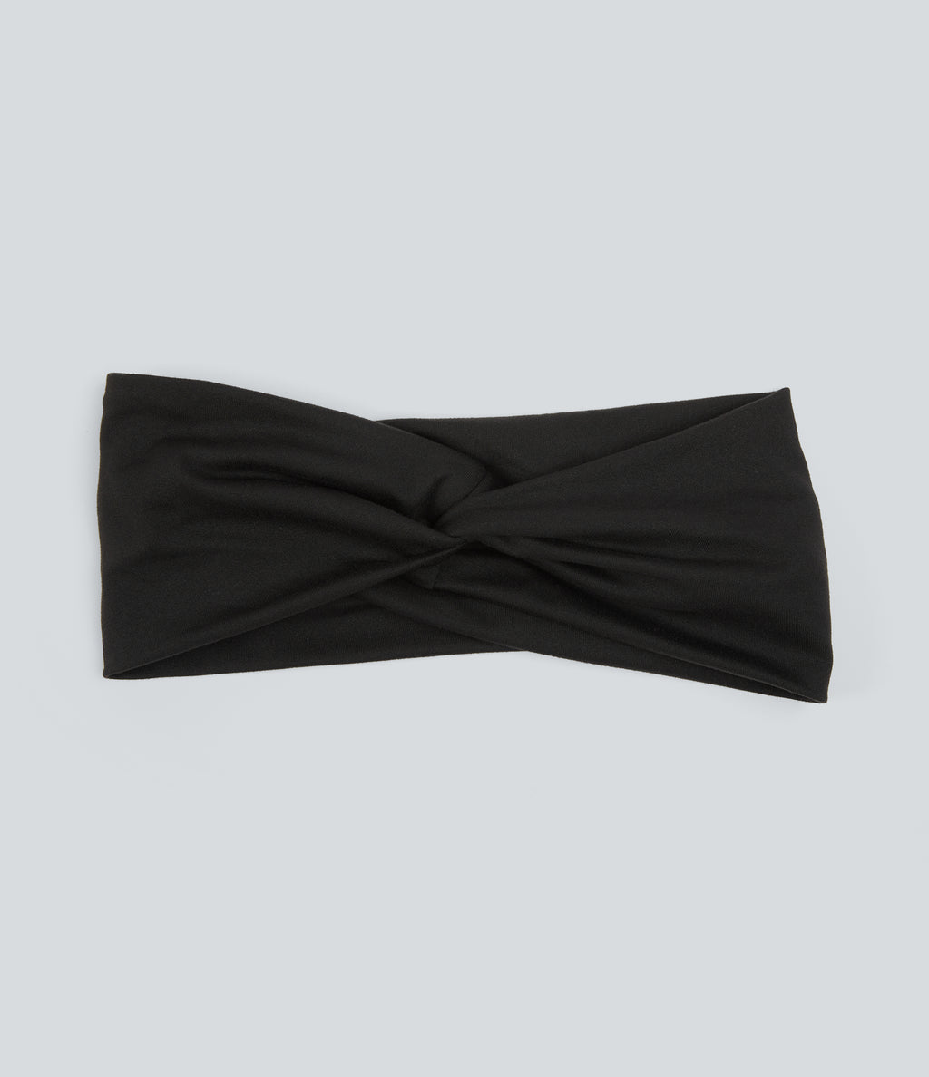 Plain Moisture-Wicking Headband — Black — view 2