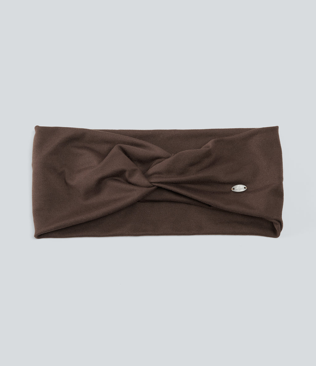 Plain Moisture-Wicking Headband — Brown — additional view