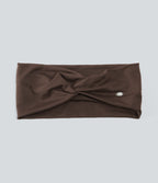 Plain Moisture-Wicking Headband — Brown — additional view