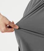 High-waisted Drawstring Workout Cargo Bermuda Shorts with Pockets — Mirage Gray — view 5