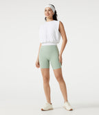 Round Neck InstantCool Yoga Tank Top-UPF50+ — White — view 6