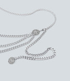 Multi-Layer Waist Belt Chain — Silver — additional view