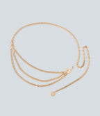 Multi-Layer Waist Belt Chain — Gold — view 1