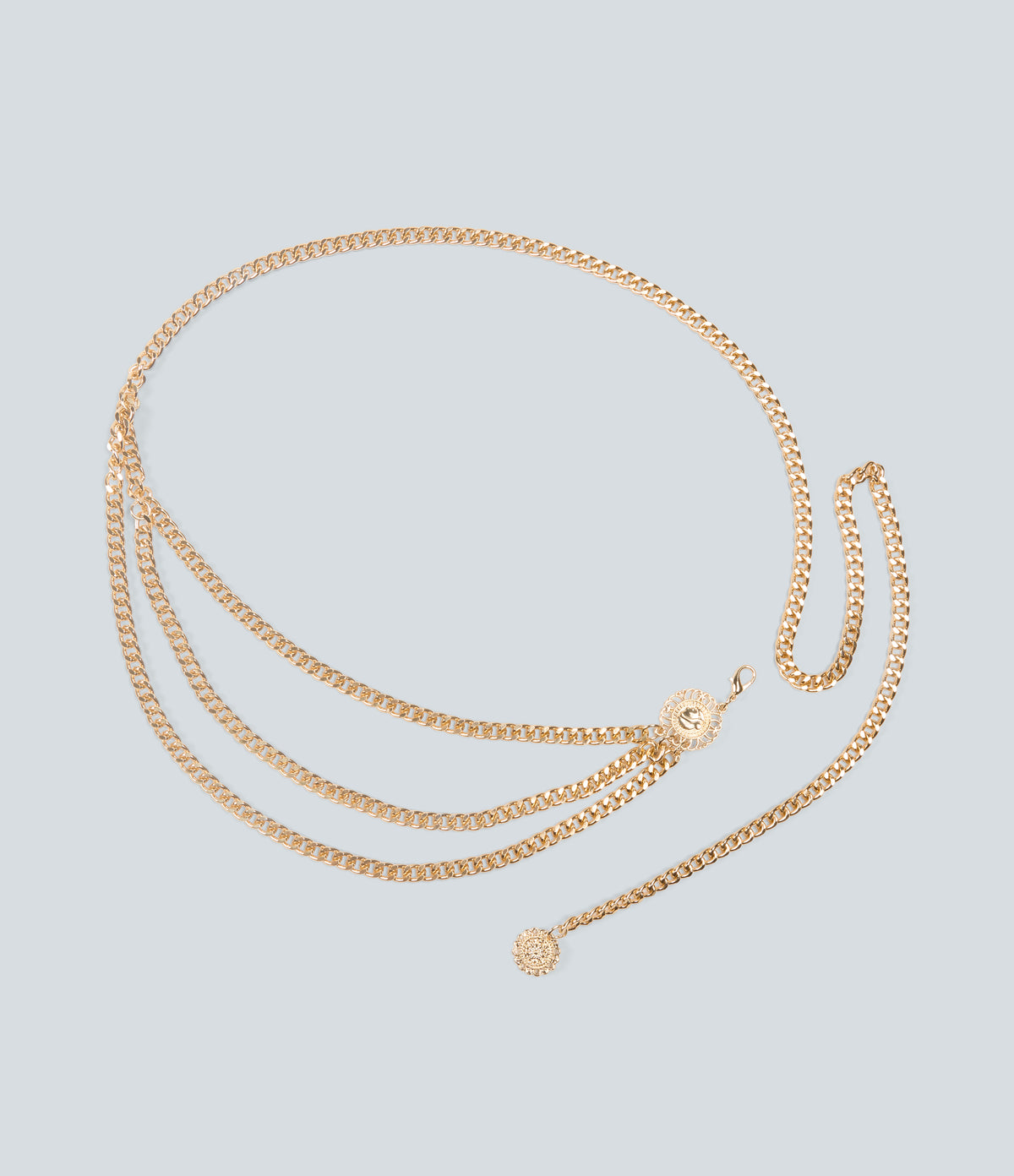 Multi-Layer Waist Belt Chain — Gold — view 1