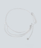 Multi-Layer Waist Belt Chain — Silver — view 4