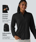 Long Sleeve Work Shirt with Pocket — Black — view 1