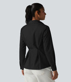 Long Sleeve Work Shirt with Pocket — Black — view 2