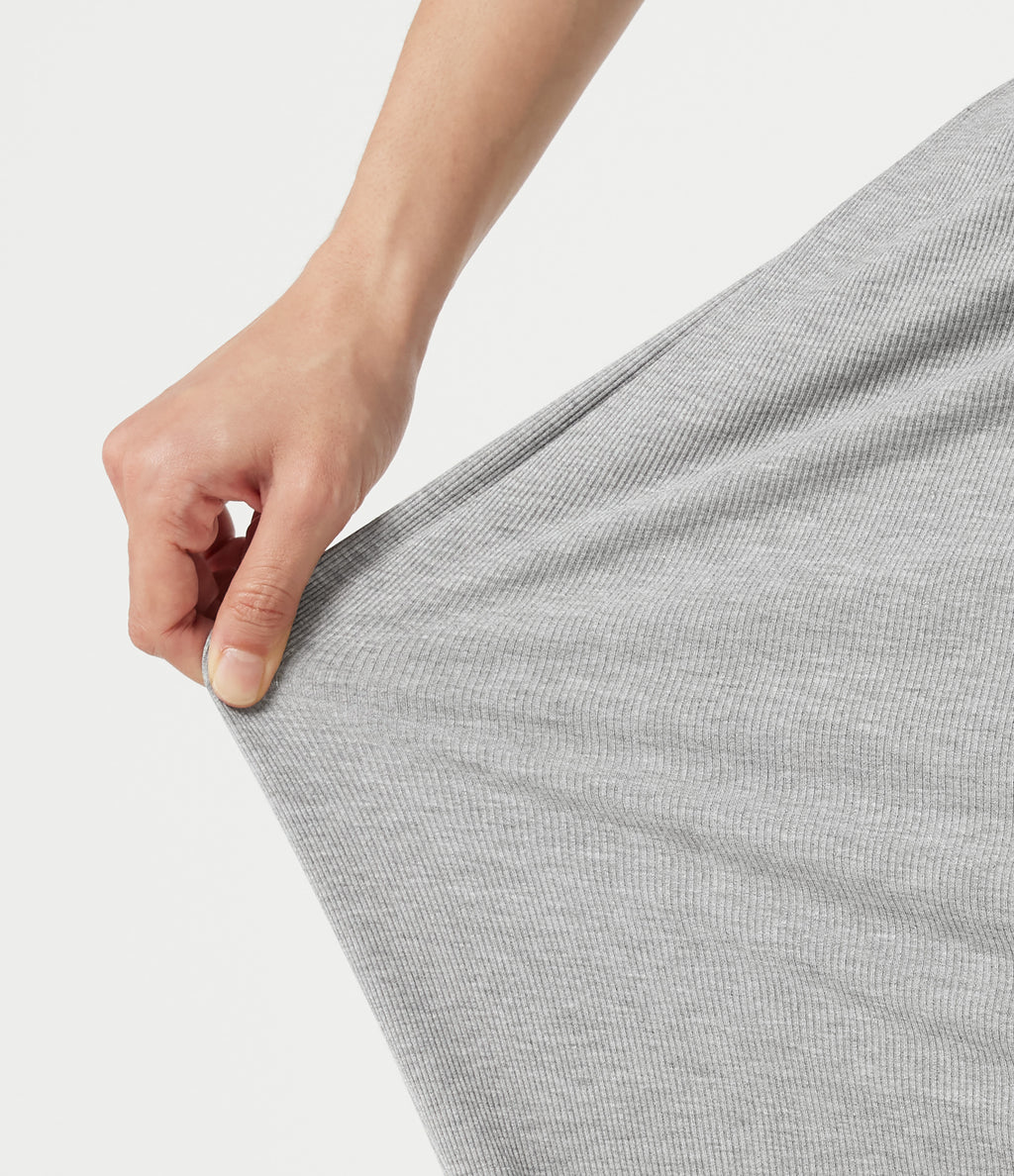 High Stretch Ribbed High Waisted Tummy Control Casual Joggers with Pockets — Fog Gray — view 7