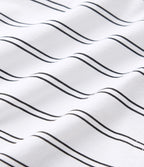High Waisted Split Stripe Tennis Shorts with Pockets 4'' — Griege Stripe — view 8