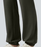 Mid Rise Drawstring Casual Joggers with Pockets — Forest Night — view 6