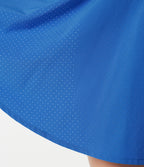High Waisted 2-in-1 Quick Dry Mini Tennis Skirt with Pockets — Strong Blue — view 7