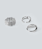 3 Pcs Rings Set — Silver — additional view
