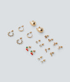 9 Pairs Earrings Set — Gold — view 1