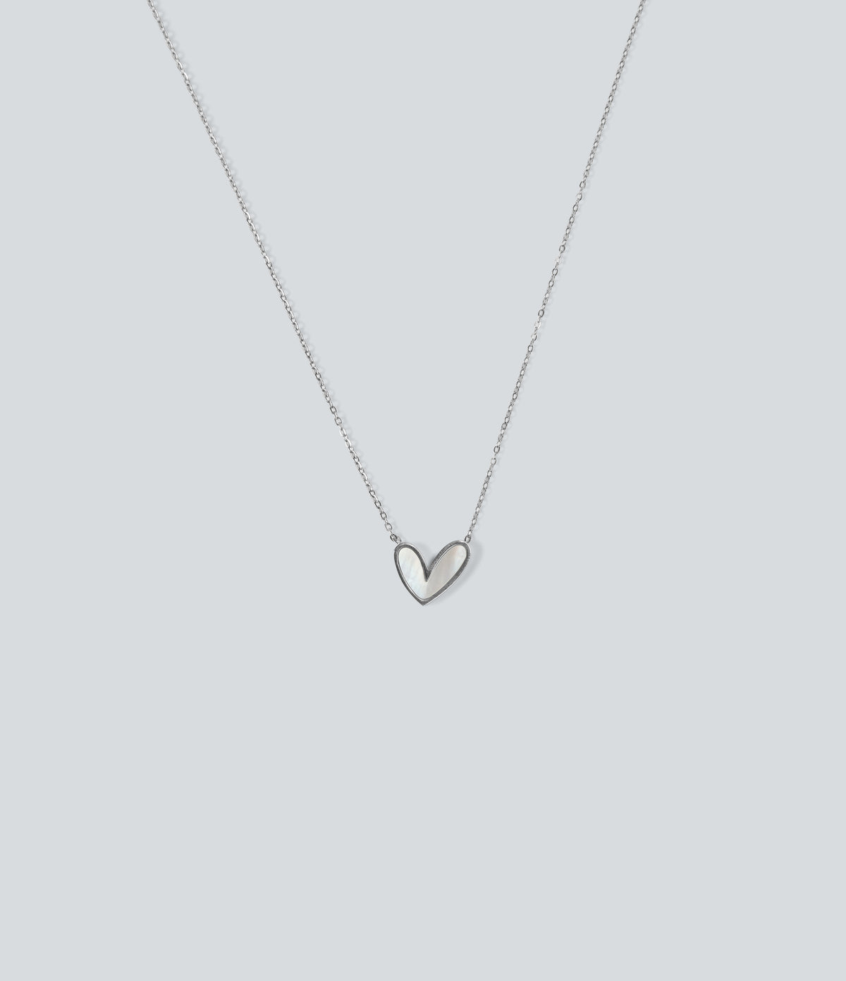 Fritillaria Heart Necklace — Silver — additional view