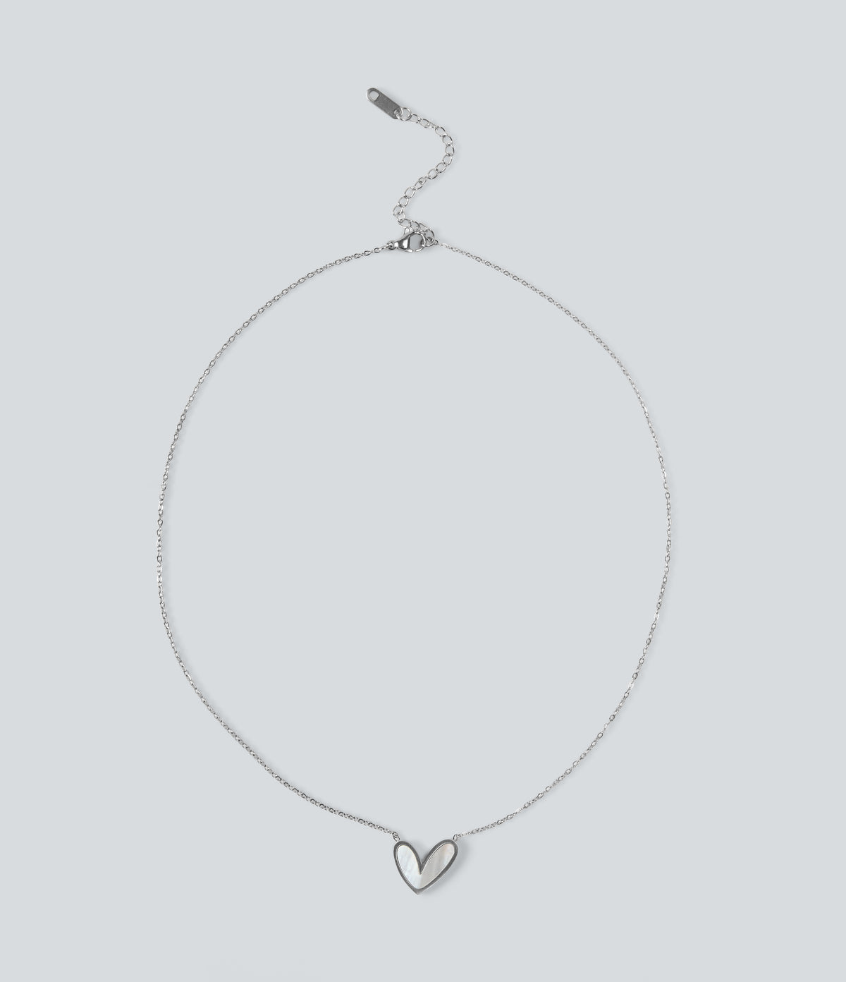 Fritillaria Heart Necklace — Silver — view 4
