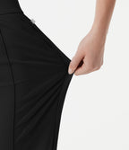 High Waisted Quick Dry Golf Shorts with Pockets 7''-Golf Tee-UPF40+ — Black — view 8