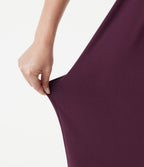 Halter Tie Back Midi Dress with Pockets — Fig — view 7