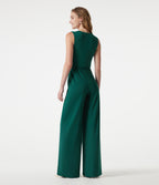 Square Neck Built-in Bra Sleeveless Jumpsuit-Edition — Rain Forest — view 2