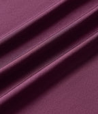High Waisted Ruched Stretchy Satin-Like InstantCool Midi Casual Pencil Skirt — Amaranth — view 8