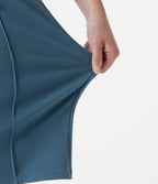 High-waisted Decorative Buttons Work Baggy Shorts with Pockets — Stellar — view 6
