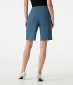 High-waisted Decorative Buttons Work Baggy Shorts with Pockets — Stellar — view 2