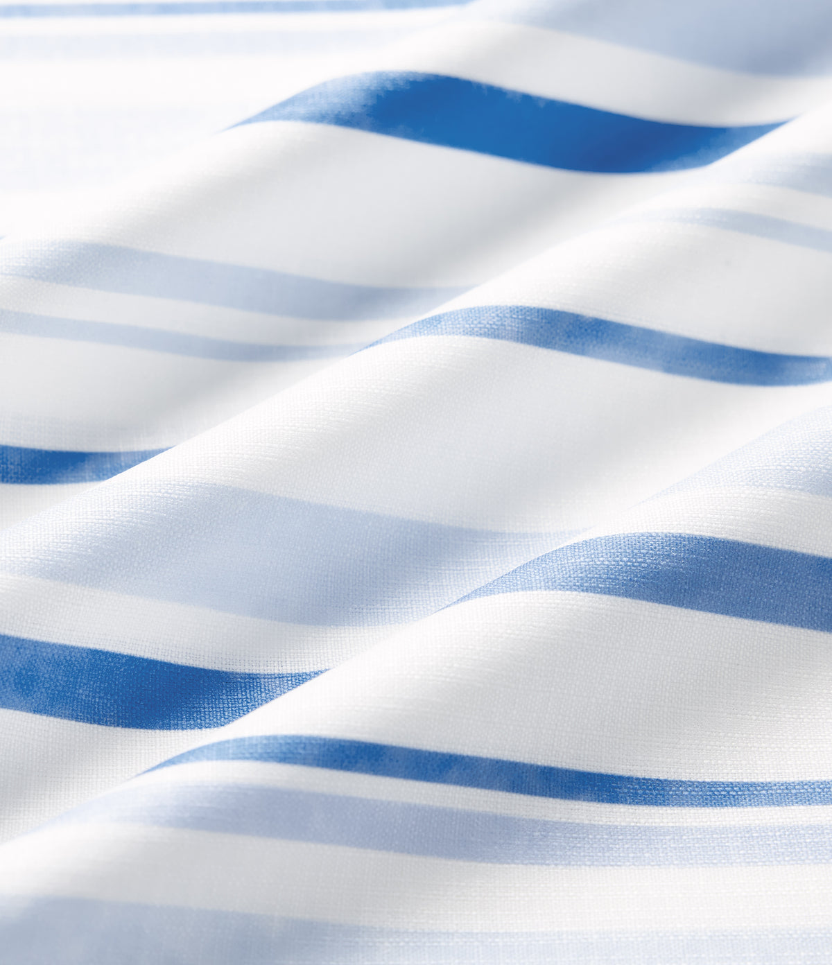 V Neck Cap Sleeve Striped Casual T-Shirt — Harbor Sky Stripe — view 8