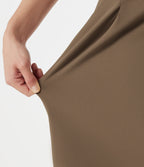 High Waisted Work Baggy Shorts 9'' with Pockets — Sepia — view 6