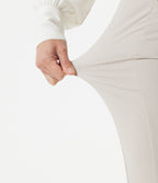 High Waisted Herringbone Work Trousers with Pockets — Earthy Brown — view 6