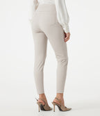High Waisted Herringbone Work Trousers with Pockets — Earthy Brown — view 2