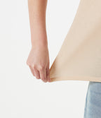 V Neck Short Sleeve Casual T-Shirt — Whisper White — view 6