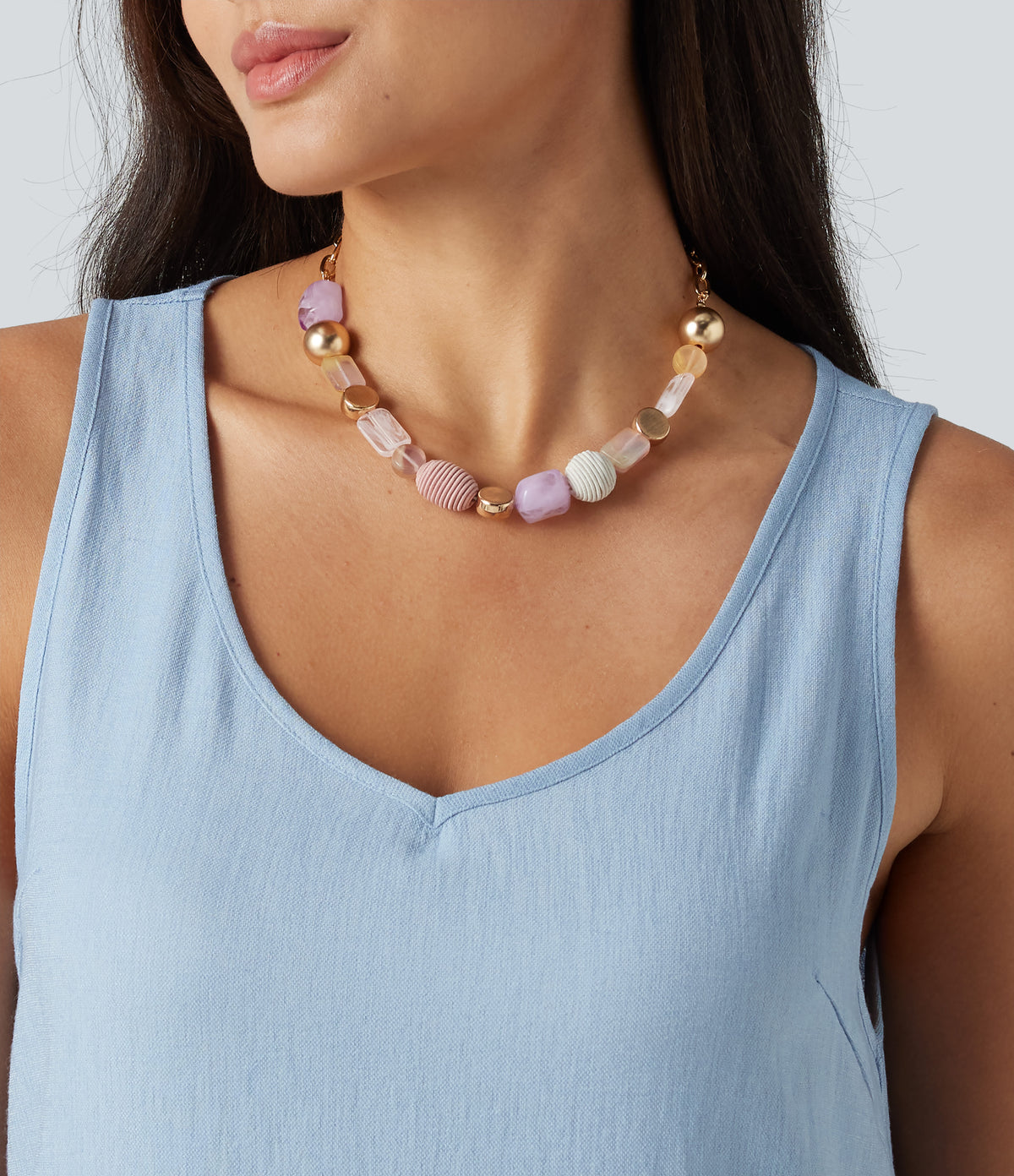 Vacation Style Necklace — Gold — additional view