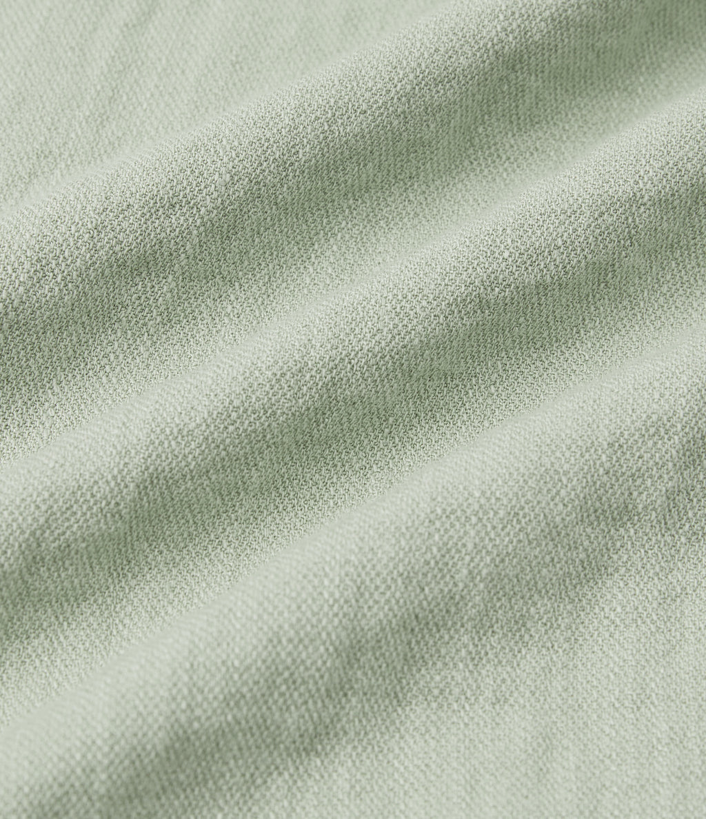 Low Rise Drawstring Wide Leg Baggy Casual Linen-Feel Trousers with Pockets — Thin Mint - Seafoam — view 6